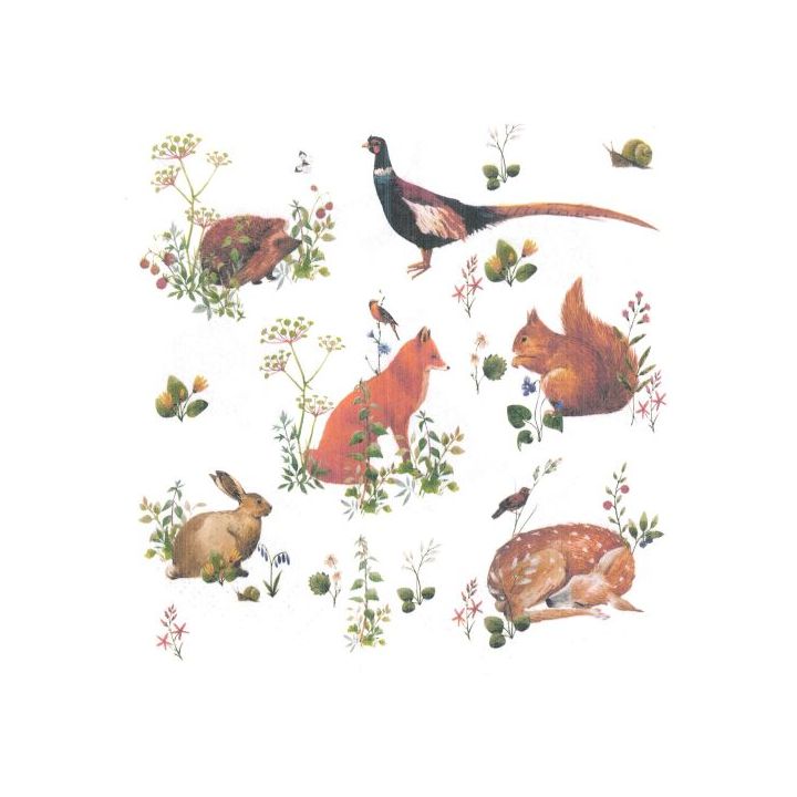 Πετσέτες ντεκουπάζ - Wild Forest Animals - 1τμχ