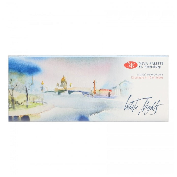 Σετ ακουρελες White Nights σε σωληναρια - 12x10 ml