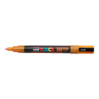 Μαρκαδόρος Posca PC-3ML, 0,9 - 1,3 mm, με glitter – πορτοκαλί (L4