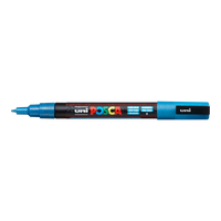Μαρκαδόρος Posca PC-3ML, 0,9 - 1,3 mm, με glitter – ανοιχτό μπλε (L8