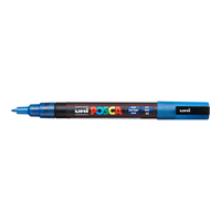 Μαρκαδόρος Posca PC-3ML, 0,9 - 1,3 mm, με glitter – μπλε (L33