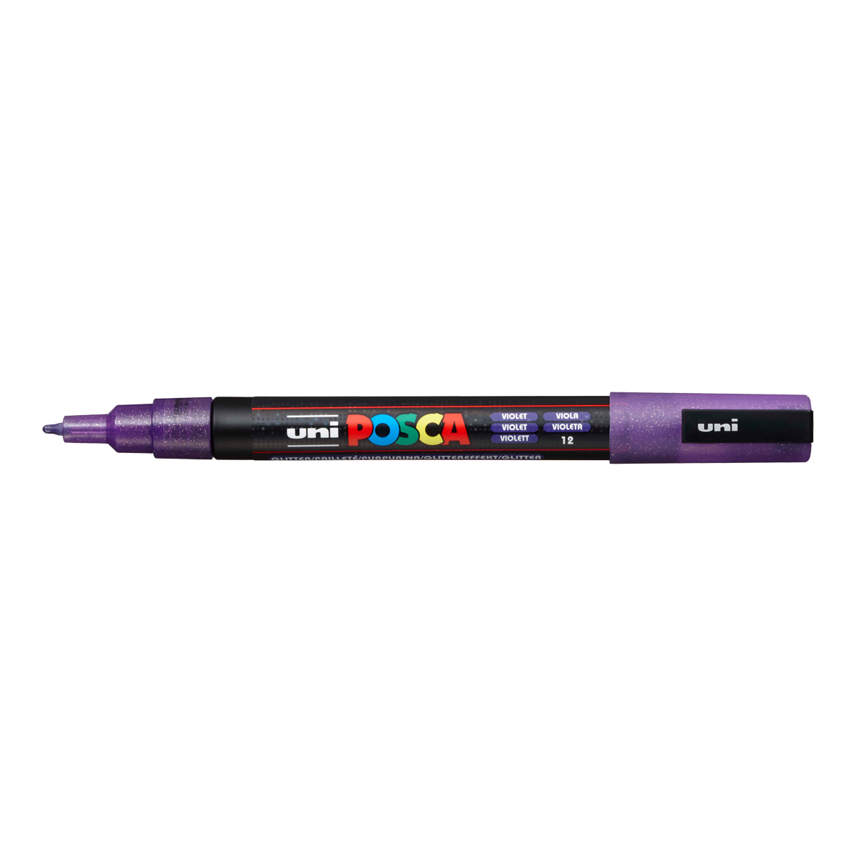 Μαρκαδόρος Posca PC-3ML, 0,9 - 1,3 mm, με glitter – μωβ (L12