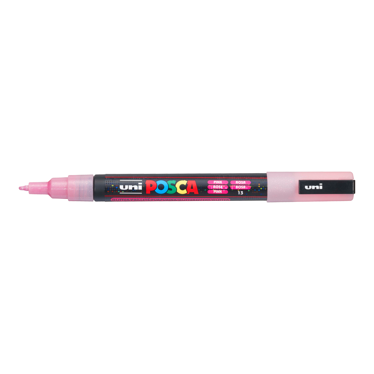 Μαρκαδόρος Posca PC-3ML, 0,9 - 1,3 mm, με glitter – ροζ (L13