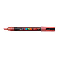 Μαρκαδόρος Posca PC-3ML, 0,9 - 1,3 mm, με glitter – κόκκινο (L15