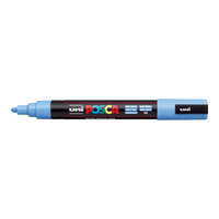 Ακρυλικός Μαρκαδόρος Posca PC-5M, 1,8 – 2,5 mm, Γαλάζιο του Ουρανού (48)
