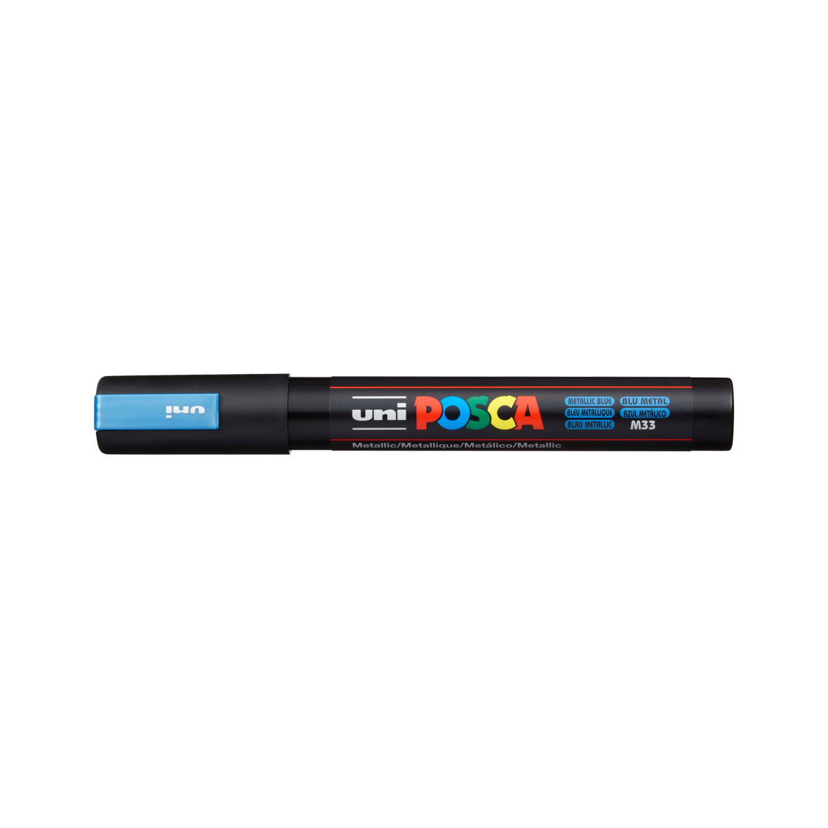 Μαρκαδόρος ακρυλικού Posca PC-5M, 1,8 – 2,5 mm, μεταλλικό μπλε (M33)