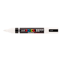Ακρυλικός μαρκαδόρος Posca PC-5BR, 1 - 4 mm, λευκό