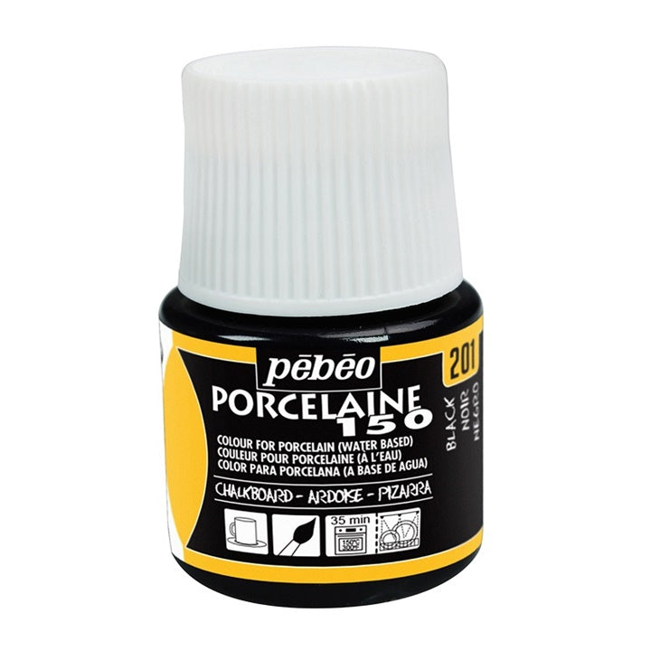 Χρώμα για πορσελάνη με εφέ πίνακα Pebeo Porcelain 150 45 ml - μαύρο