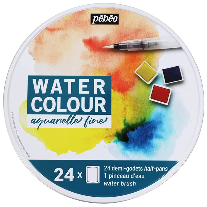 Σετ ακουαρέλα Pebeo σε μεταλλικό κουτί – 24 τεμ