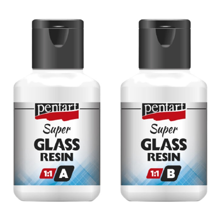 Καθαρή ρητίνη Super Glass Pentart 1: 1 - 2 x 40 ml