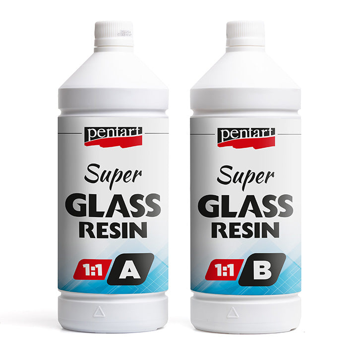 Διαφανής ρητίνη Super Glass Pentart 1:1 - 1000 ml
