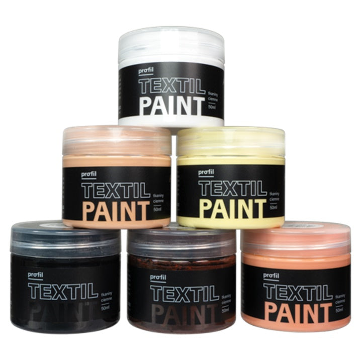 Σετ χρωμάτων για σκούρα υφάσματα Profil - Human touch 6 x 50 ml