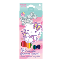 Τριγωνικές ξυλομπογιές Colorino Hello Kitty - 12 χρώματα