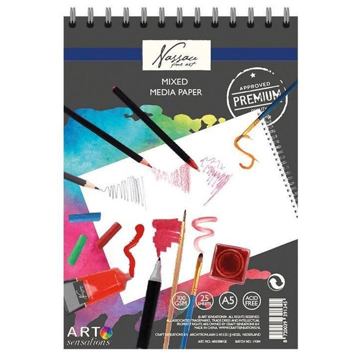 Μλοκ χαρτί Mixed Media Nassau Fine Art A5 – 25 φύλλα