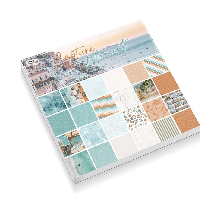 Χαρτί για scrapbooking 24 φύλλα 30,5 x 30,5 - Θαλάσσιο μοτίβο