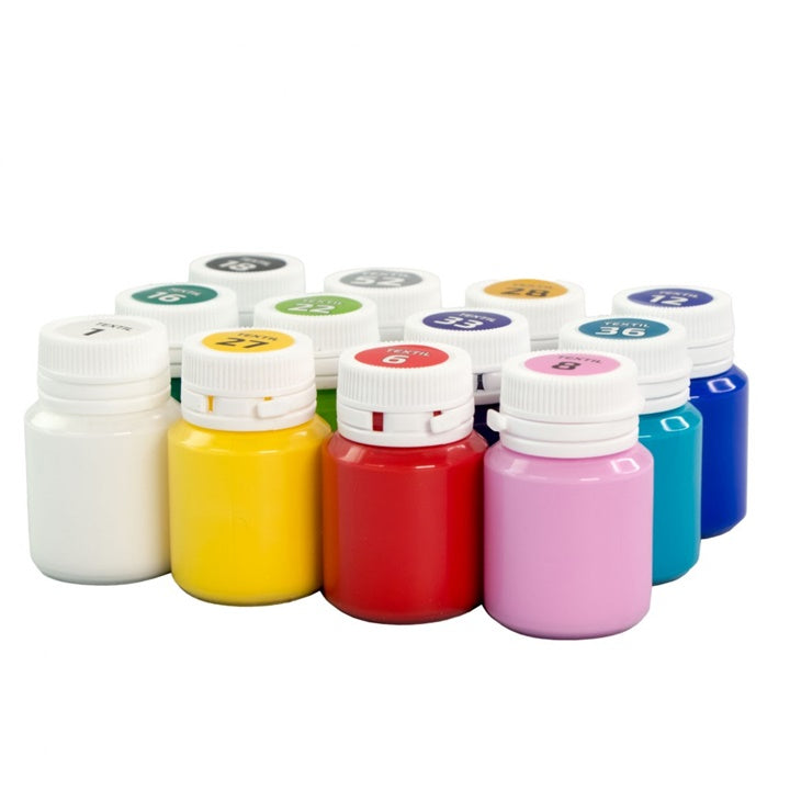 ROSA Ακρυλικά χρώματα για υφάσματα 12x20 ml