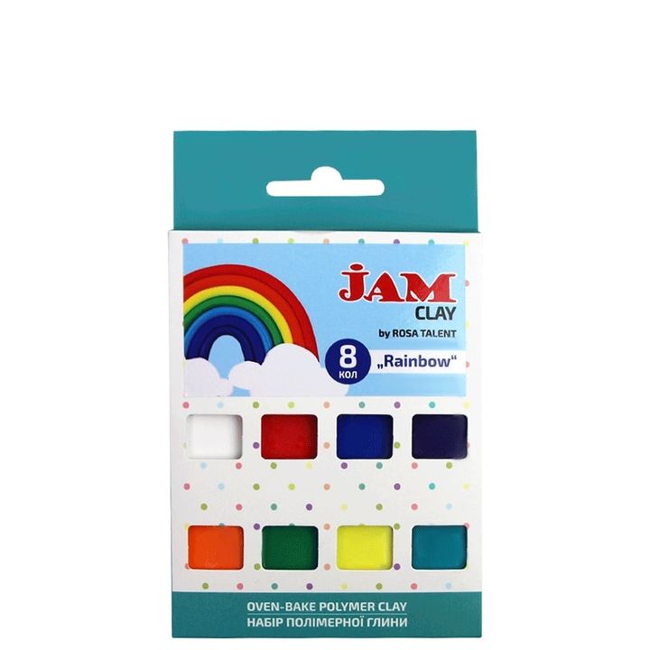 Πηλός πολυμερούς Rosa Talent - σετ Rainbow 8 x 20 g