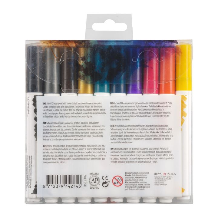 Στυλό ακουαρέλας Ecoline Brush Pen Dark