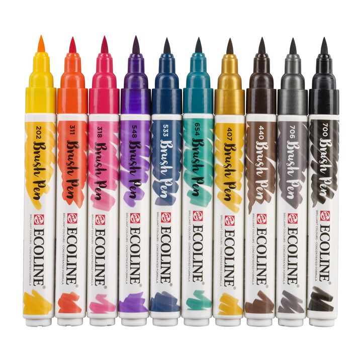 Στυλό ακουαρέλας Ecoline Brush Pen Dark