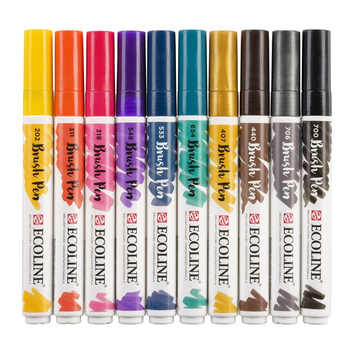 Στυλό ακουαρέλας Ecoline Brush Pen Dark