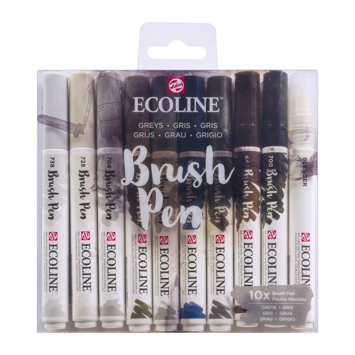 Στυλό ακουαρέλας Ecoline Brush Pen Greys