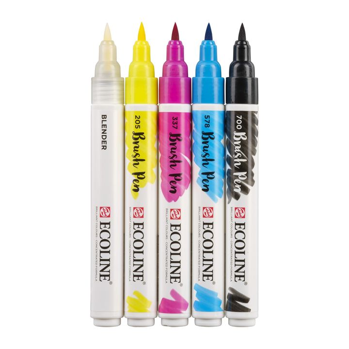 Στυλό ακουαρέλας Ecoline Brush Pen Primary