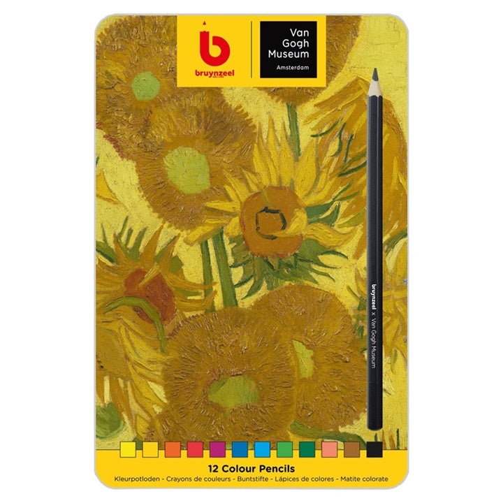 Ξυλομπογίες Bruynzeel Van Gogh Museum - Ηλίανθοι σε τσίγκινη συσκευασία 12 τεμ