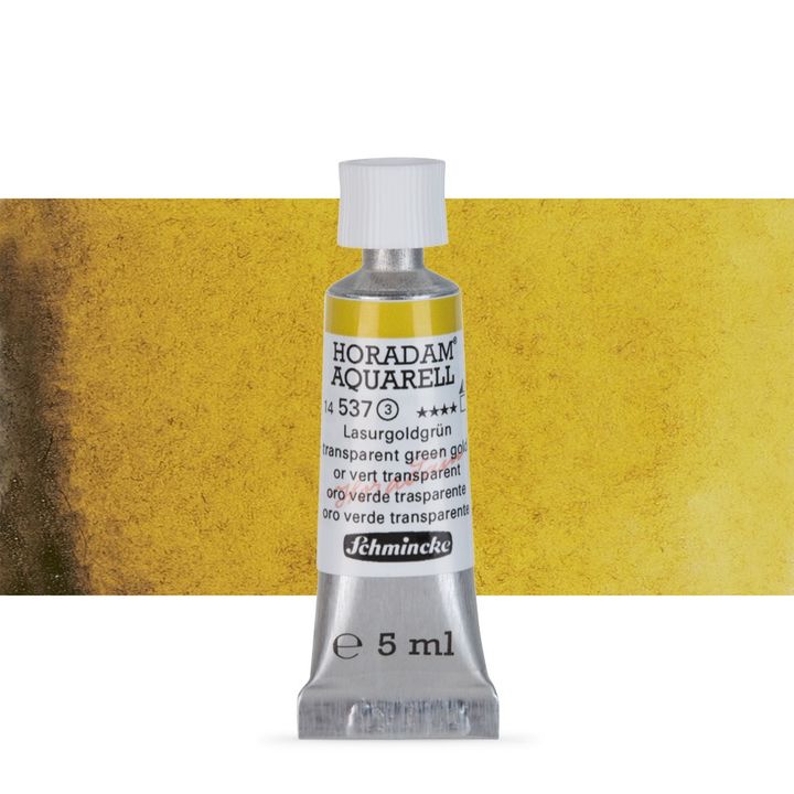 Χρώματα ακουαρέλας Schmincke Horadam σε σωληνάριο 5 ml – 537 Transparent Green Gold