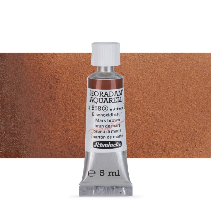 Χρώματα ακουαρέλας Schmincke Horadam σε σωληνάριο 5 ml – 658 Mars Brown