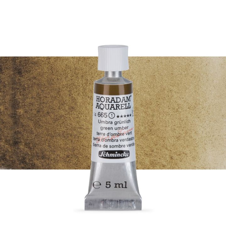 Χρώματα ακουαρέλας Schmincke Horadam σε σωληνάριο 5 ml – 665 Green Umber