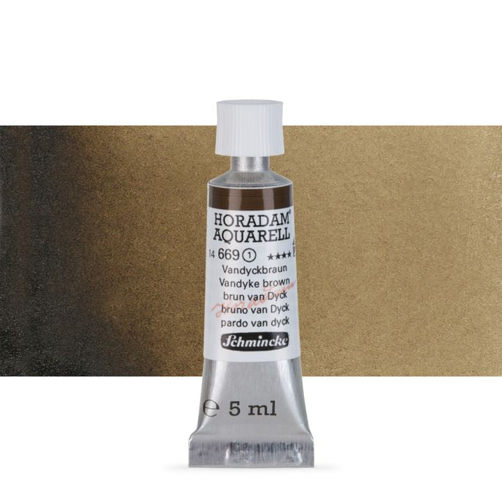 Χρώματα ακουαρέλας Schmincke Horadam σε σωληνάριο 5 ml – 669 Vandyke Brown