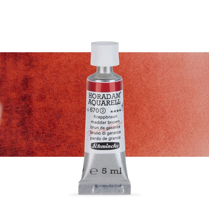 Χρώματα ακουαρέλας Schmincke Horadam σε σωληνάριο 5 ml – 670 Madder Brown