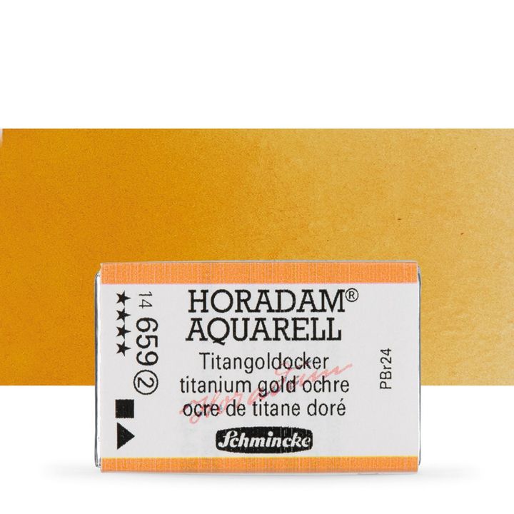 Κύβος ακουαρέλας Schmincke Horadam – 659 Titanium Gold Ochre