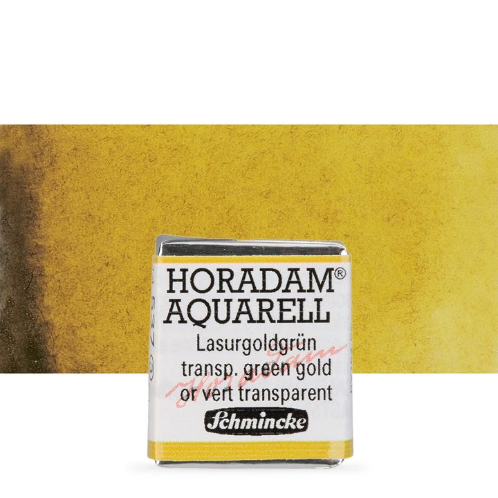 Κύβος ακουαρέλας Schmincke Horadam – 537 Transparent Green Gold
