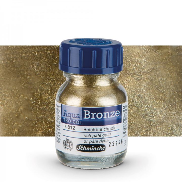 Μεταλλική σκόνη Aqua-Bronze Schmincke 20 ml – 15 812 ανοιχτό πλούσιο χρυσό
