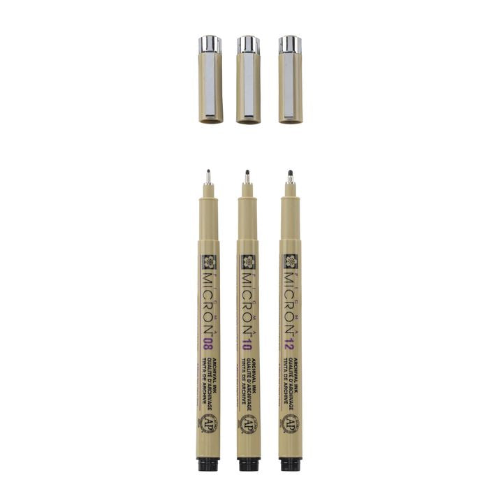 Σετ τεχνικών στυλό SAKURA PIGMA MICRON σετ BROAD 3 τεμ.