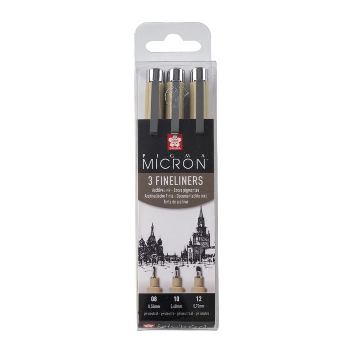 Σετ τεχνικών στυλό SAKURA PIGMA MICRON σετ BROAD 3 τεμ.