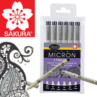 Σετ μαρκαδοροι μηχανικου σχεδιου SAKURA Pigma Micron - 6 τεμαχεια