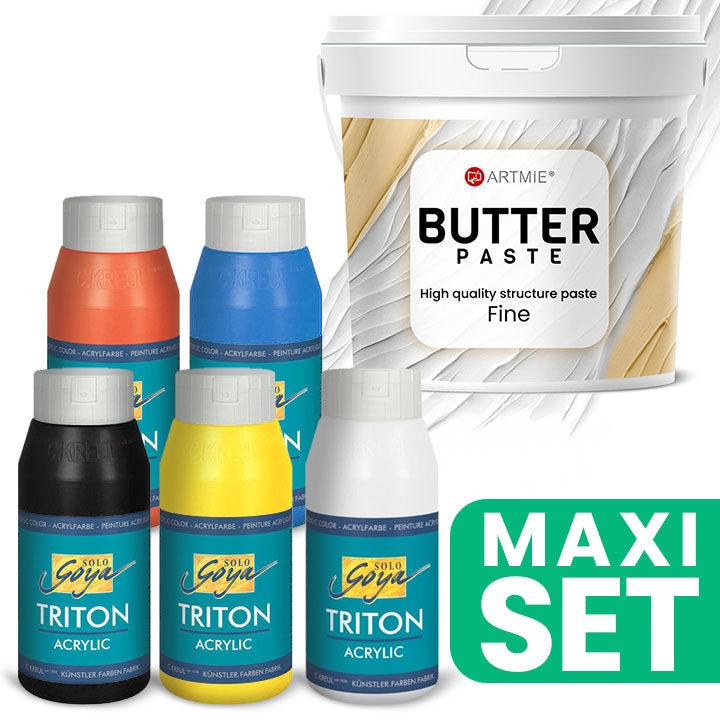 Σετ ακρυλικών χρωμάτων ARTMIE Butter 3D Paste και TRITON