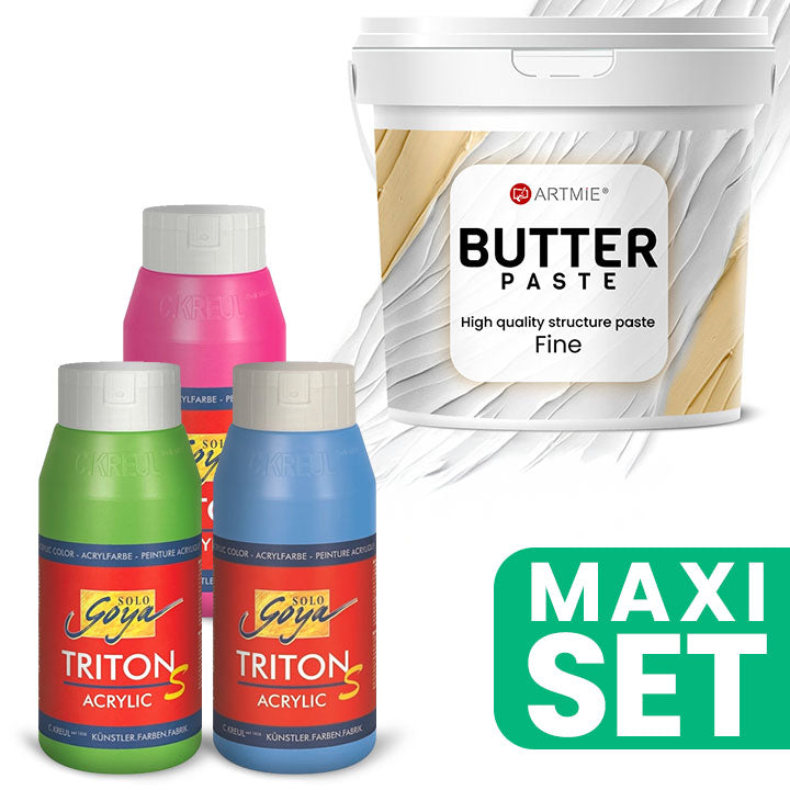 Σετ ακρυλικών χρωμάτων ARTMIE Butter 3D Paste και TRITON S
