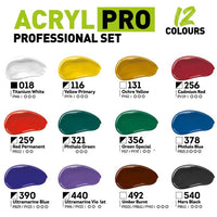 ACRYL PRO PROFESSIONAL Σετ ακρυλικών χρωμάτων 12x75 ml