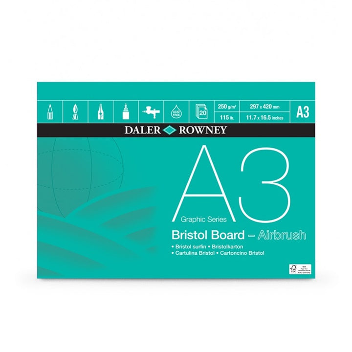 Airbrush χαρτί Daler-Rowney 20 φυλλών - 29.7 x 42 εκ