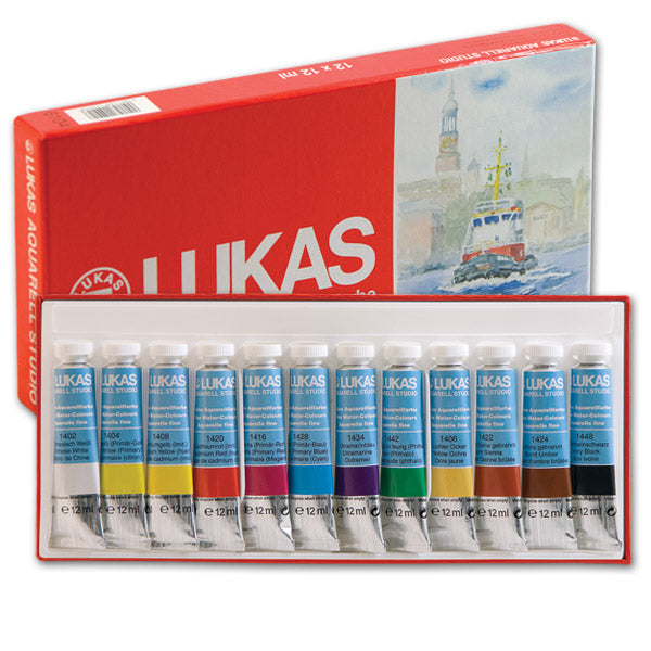 Ακουαρελες LUKAS STUDIO 12x10ml - σετ σε θηκη απο χαρτονι