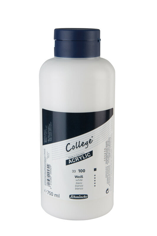 Ακρυλικά χρώματα Schmincke College Acrylic 750 ml – 100 Λευκό