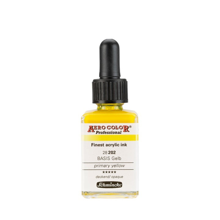 Ακρυλικό μελάνι Schmincke AERO COLOR Professional Standard 28 ml – 202 Βασικό Κίτρινο