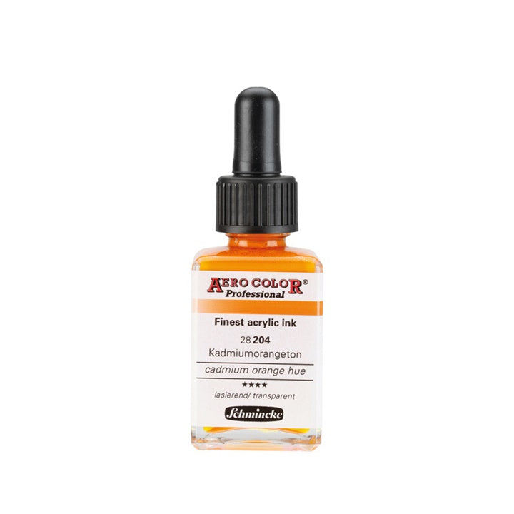 Ακρυλικό μελάνι Schmincke AERO COLOR Professional Standard 28 ml – 204 Κάδμιο Πορτοκαλί Χρώμα