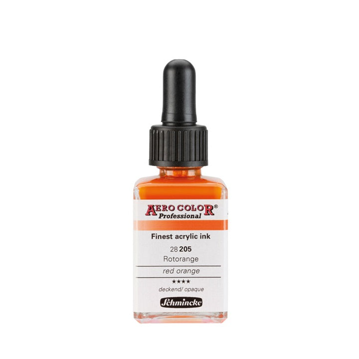 Ακρυλικό μελάνι Schmincke AERO COLOR Professional Standard 28 ml – 205 κόκκινο-πορτοκαλί