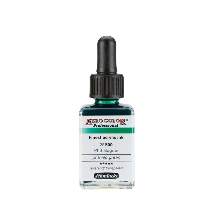 Ακρυλικό μελάνι Schmincke AERO COLOR Professional Standard 28 ml – 500 Φθαλοκυανίνη Πράσινο