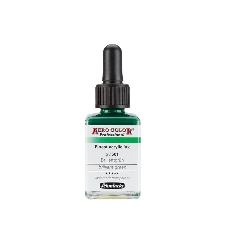 Ακρυλικό μελάνι Schmincke AERO COLOR Professional Standard 28 ml – 501 Λαμπερό Πράσινο