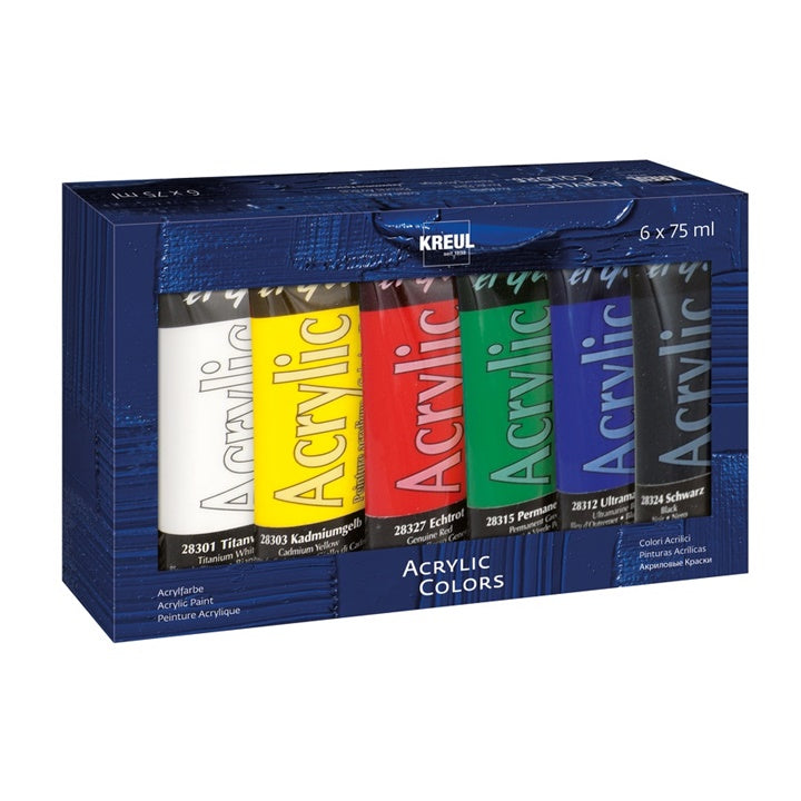 Ακρυλικα χρωματα El Greco - σετ 6 x 75 ml